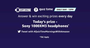 Amazon Sony Headphones Quiz – Win 1000XM3 Headphones
