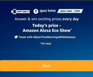 Amazon Alexa Eco Show Quiz – Answer & Win Alexa Eco Show