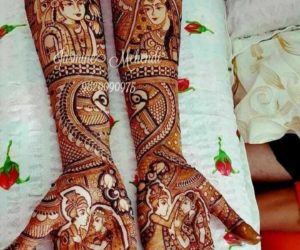 राधा और कृष्ण मेहंदी डिजाइन शादी के लिए