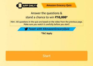 Amazon Grocery Quiz