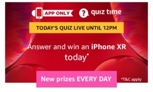 Amazon iPhone XR Quiz – Answer and Win iPhone XR